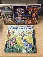 Walt Disney VHS and story Record AS IS