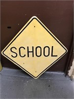 School metal sign