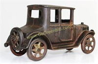 VINTAGE 8" CAST IRON FORD MODEL T COUPE WITH SPARE