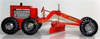 VINTAGE STRUCTO PRESSED STEEL ORANGE ROAD GRADER