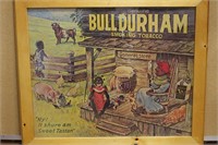Framed Bull Durham Tobacco  27"W x 23"H