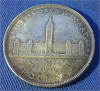 1939 Canada Silver Dollar