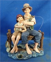 New Father & Son Fishing Figurine