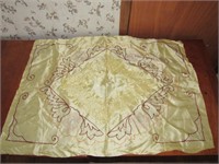 Japanese Silk Yellow Bedspread and Shams