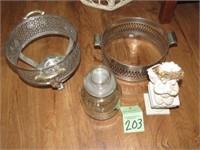 Casserole holders, Apothecary Jar, Dreamsicle Figu
