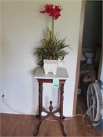 Square Marble top Plant Stand Table