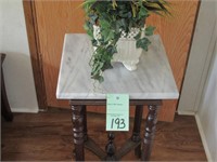 Square Marble top Plant Stand Table