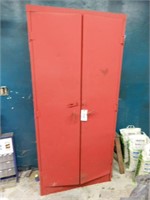 2 Door Metal Cabinet with Paint and Rags