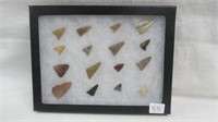 16 Framed Assorted Points and Blades