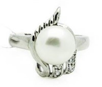 $330 Designer 9-10 mm Pearl Dinner Ring