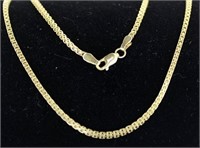 14kt Gold HEAVY Square 18" Necklace
