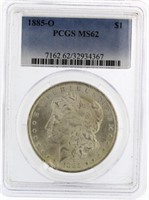1885-O MS62 Morgan Silver Dollar