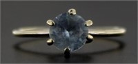 10kt Gold Ice Blue Spinel Solitaire Ring