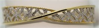 Elegant Diamond Accent Cuff Bracelet
