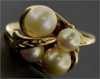 14kt Gold South Sea Pearl Designer Ring