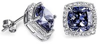 Cushion Cut 4.00 ct Tanzanite Designer Earrings