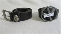 2 old leather belts as shown