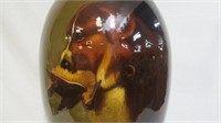 IMPRESSIVE Roseville brown glaze 24" floor vase