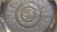Oriental 14" copper rondel wall plaque