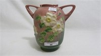 Roseville White Rose vase - 979-6