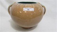 Pottery round vase w/ handles- unknown CA 1930's