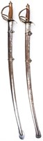 Swords Two Replica Civil War Cavalry Sabers