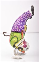 Hand Standing Tin Clown Toy