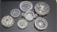 ASSORTMENT OF CRYSTAL & GLASS DISHES