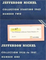 Two Whitman Jefferson Nickel Binders: #1 1938-1961