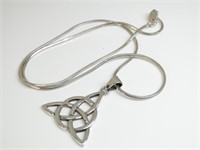 925 Silver Celtic Trinity Pendant Necklace