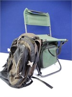 Small Folding Camp Chair & Backpack