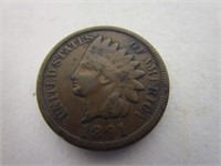 Coin; 1891 Indian Head Penny