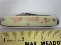 Coca-Cola World's Fair Chicago 1933 Pocket Knife