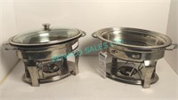 LOT, 2X, TRAMONTINA 3.9L S/S CHAFING DISHES