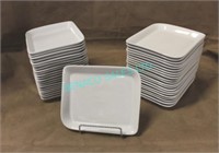 LOT, 43 PCS, 6.25" X 7.5" WHITE PLATES