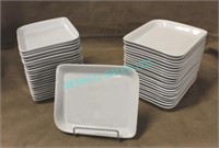 LOT, 43 PCS, 6.25" X 7.5" WHITE PLATES