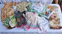 Vintage Cloth Needlepoint Crochet Aprons Doilies