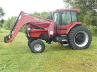 IH 7120 Tractor w/Woods Dual 360 Loader