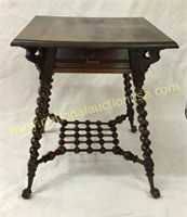 Rare Hunzinger Victorian Parlor Table With Drawer