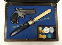 Antique Derringer In Fitted Gamblers Box