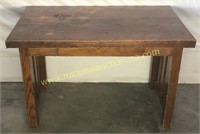 Oak Library Desk With Drawer