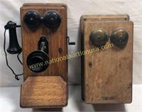Oak Wall Phone & Bell Box