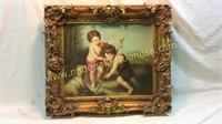 Oil Painting On Canvas In Nice Molded Frame