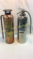 2 Vintage Fire Extinguishers