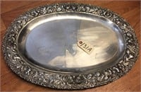 STIEFF REPOUSSE STERLING PLATTER