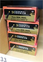 4- Boxes Federal Premium 7mm REM Mag