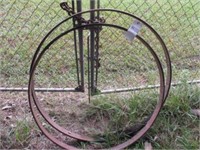 2 old wagon wheel rings