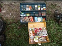 2 tackle boxes and contents