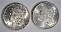 1880  & 1882-S CH BU MORGAN DOLLARS