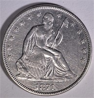 1871 SEATED LIBERTY HALF DOLLAR  AU